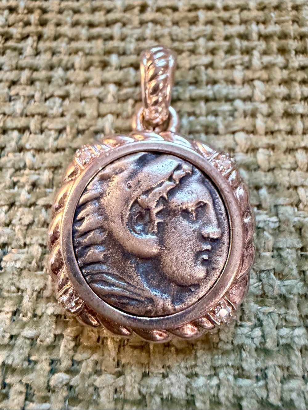 Vintage Judith Ripka 925 Sterling Silver Coin Pendant — FREE SHIPPING 🚚